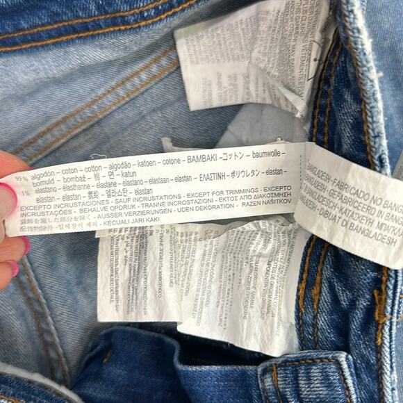 Zara embellished distressed denim jeans size 4 - Picture 6 of 9